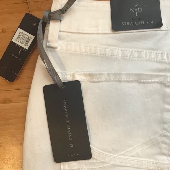 NYDJ White Original Slimming Straight Leg Jean 4 - Picture 6 of 6
